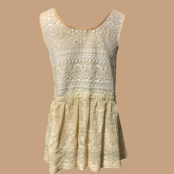 One September Embroidered Peplum Top - Small - Picture 5 of 6